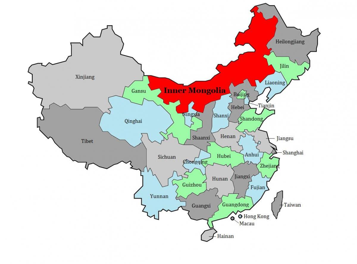 χάρτης της Μογγολίας περιοχή