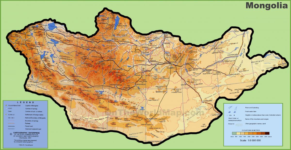 Μογγολία θέση στον χάρτη