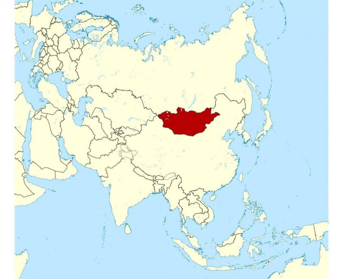 θέση της Μογγολίας σε παγκόσμιο χάρτη