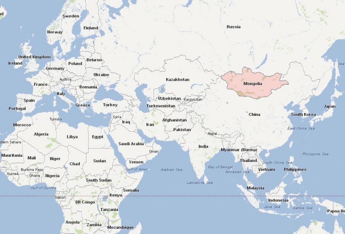χάρτης της Μογγολίας χάρτης της ασίας