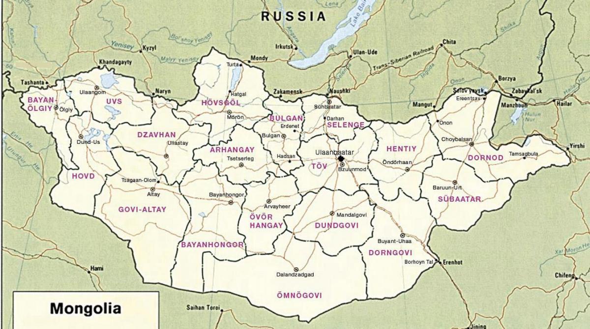 χάρτης της μογγολική στέπα