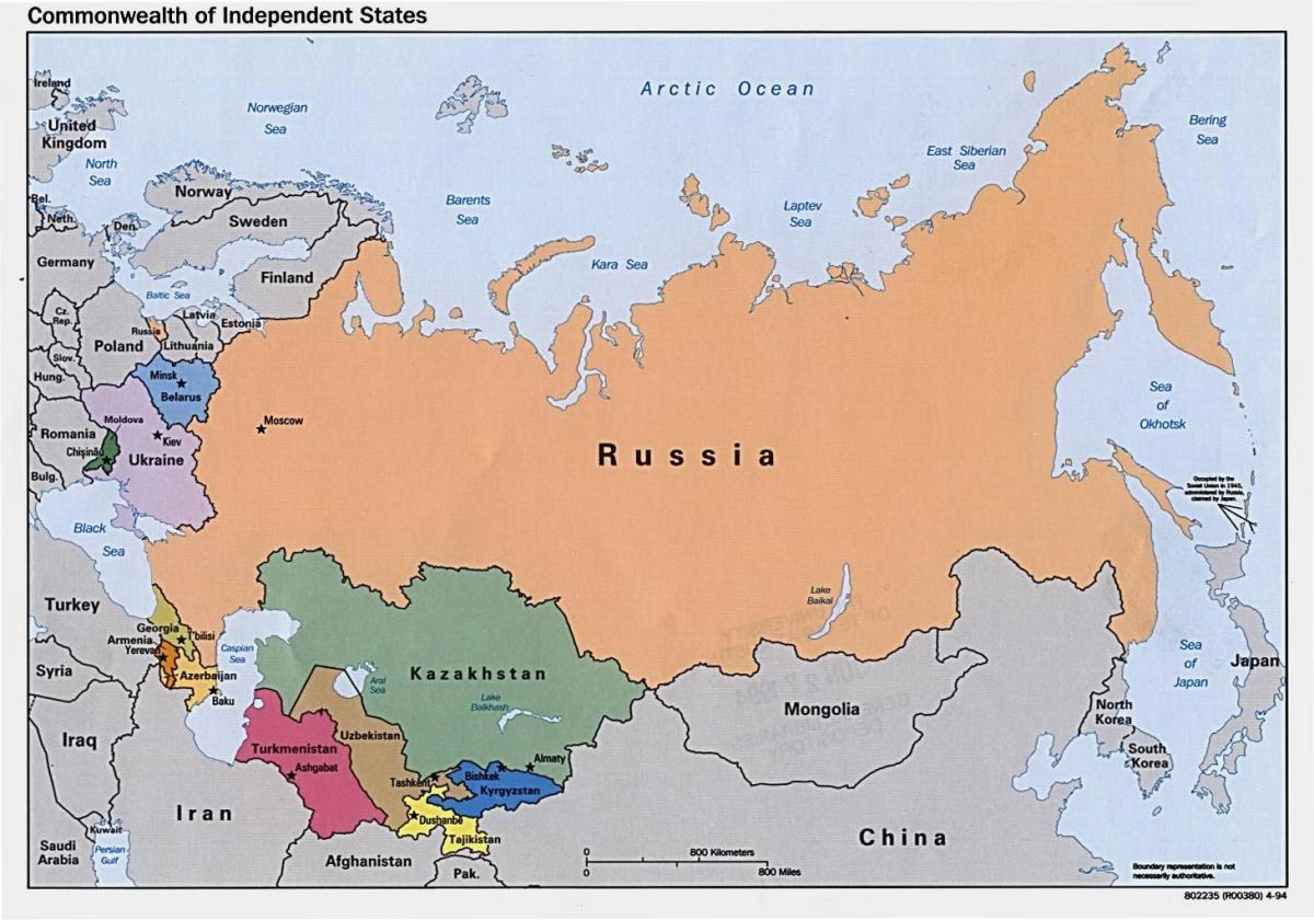 χάρτη της ρωσίας Μογγολία