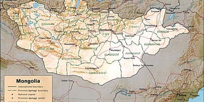 Μογγολία γεωγραφική χάρτης