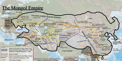 Η ιστορία της μογγολίας χάρτης