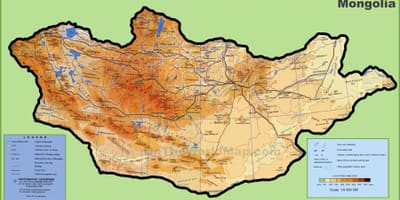 Μογγολία θέση στον χάρτη