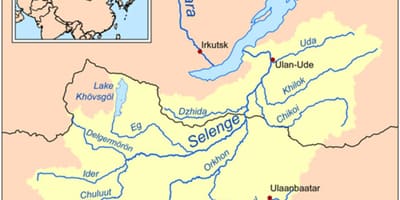 Χάρτης της Μογγολίας ποτάμι